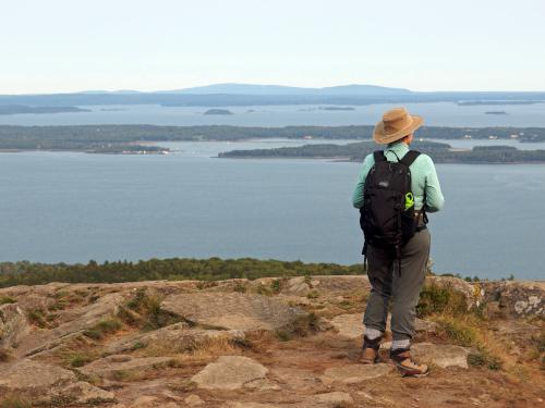 Andee in September on the summit of Bald Rock Mountain in Maine