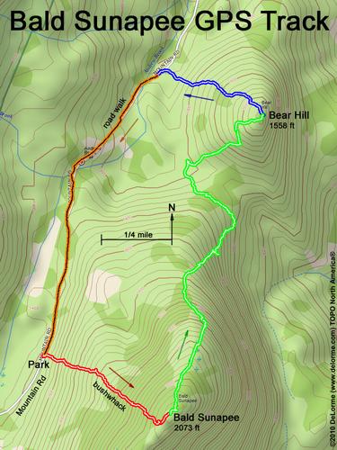 Bald Sunapee gps track