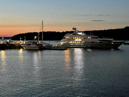 sunset in September behind Bar Island near Acadia National Park in Maine