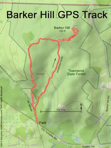 Barker Hill gps track