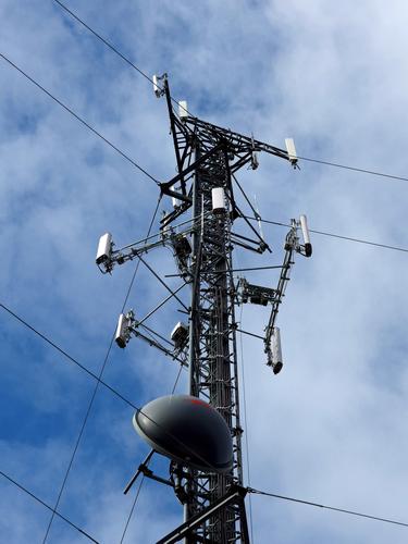 cell tower on the summit of Barrett Hill in southern New Hampshire