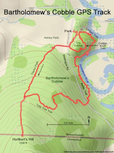 Bartholomew's Cobble gps track