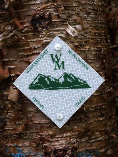 trail sign on the way to Beals Knob at Pisgah State Park in southwestern New Hampshire