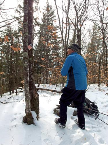 Dick in January at the summit at Bear Hill in southwestern New Hampshire