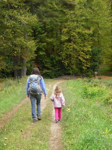 hikers at Beaver Brook in New Hampshire