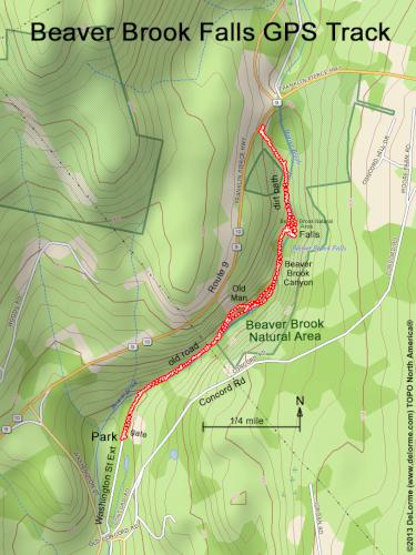 Beaver Brook Falls gps track