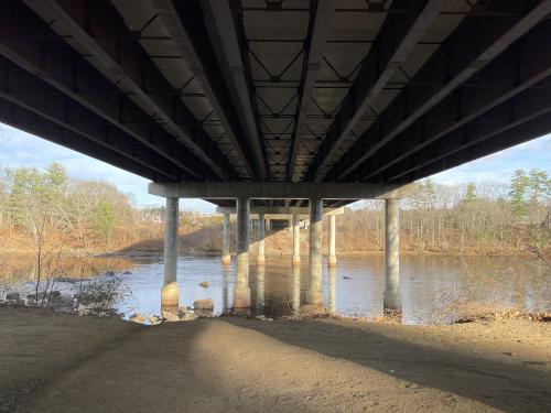 bridge in November on the Bedford Heritage Trail near Bedford in southern NH