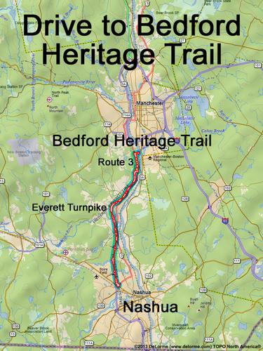 Bedford Heritage Trail drive route