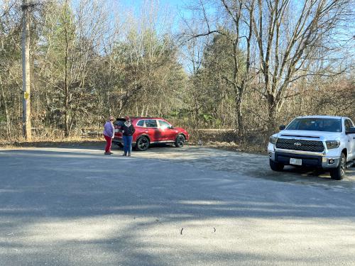 parking in November on the Bedford Heritage Trail near Bedford in southern NH