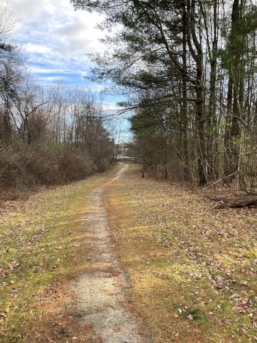 path in November on the Bedford Heritage Trail near Bedford in southern NH