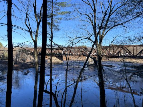 Merrimack River in November as seen from the Bedford Heritage Trail near Bedford in southern NH