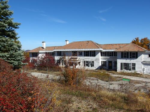 abandoned old mansion once used as a rehabilitation center near the summit of Beech Hill at Dublin in southwestern New Hampshire