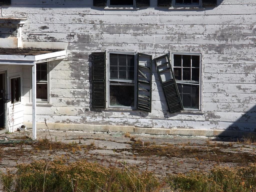 abandoned old mansion once used as a rehabilitation center near the summit of Beech Hill at Dublin in southwestern New Hampshire