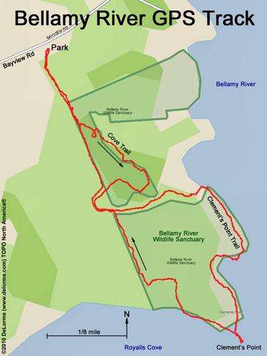 Bellamy River Wildlife Sanctuary gps track