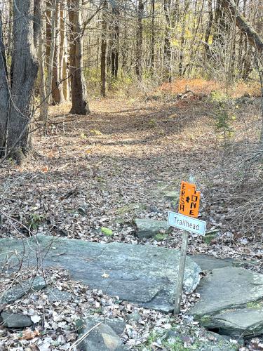 trail entrance in November at Berlin Meadows in eastern Massachusetts