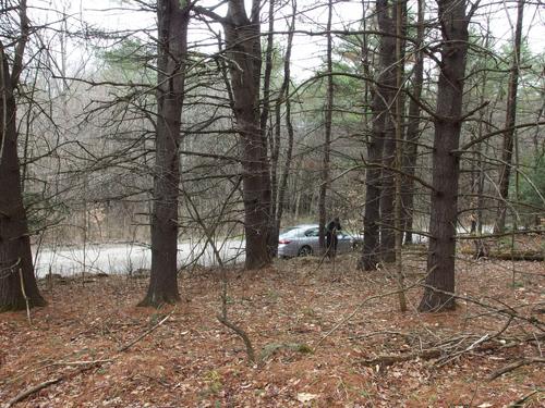 start of bushwhack to Bible Hill in southwestern New Hampshire