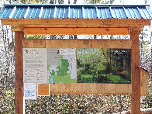 kiosk in March at Binney Hill in southern New Hampshire