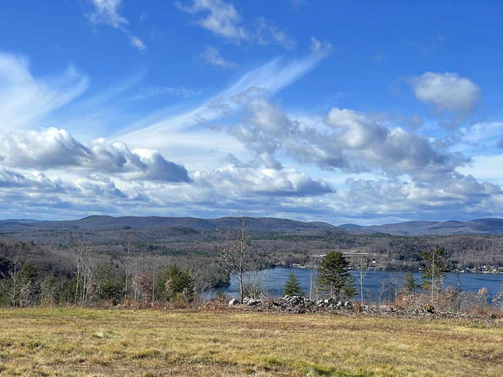 view in November from the snowmobile cabin near Birch Ridge in eastern New Hampshire