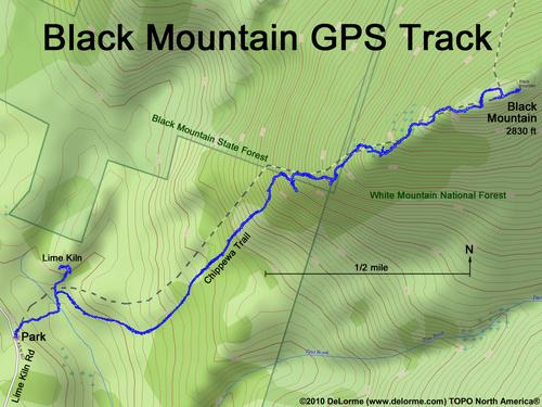 Black Mountain gps track