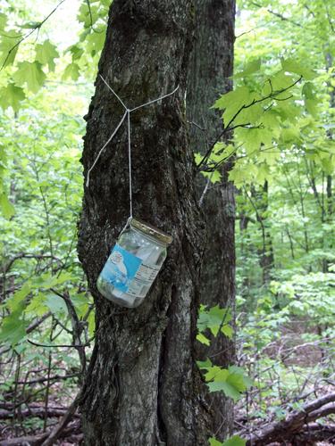 summit register at Bronson Hill in New Hampshire