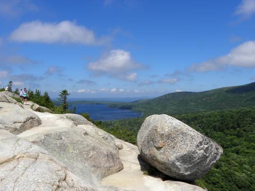 Bubble Rock on South Bubble Mountain in Maine