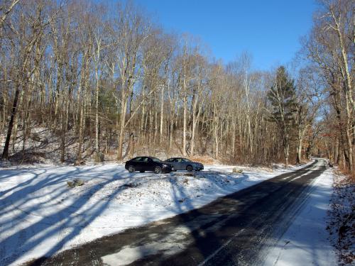 parking lot in January at Buck Hill in eastern Massachusetts