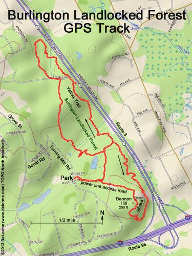 Burlington Landlocked Forest gps track