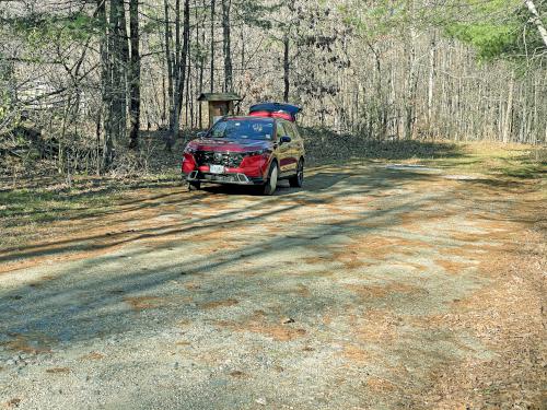 parking in November at Caesar's Brook Reservation in southern NH