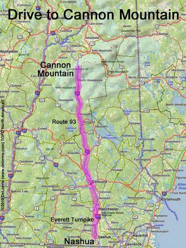 Cannon Mountain drive route