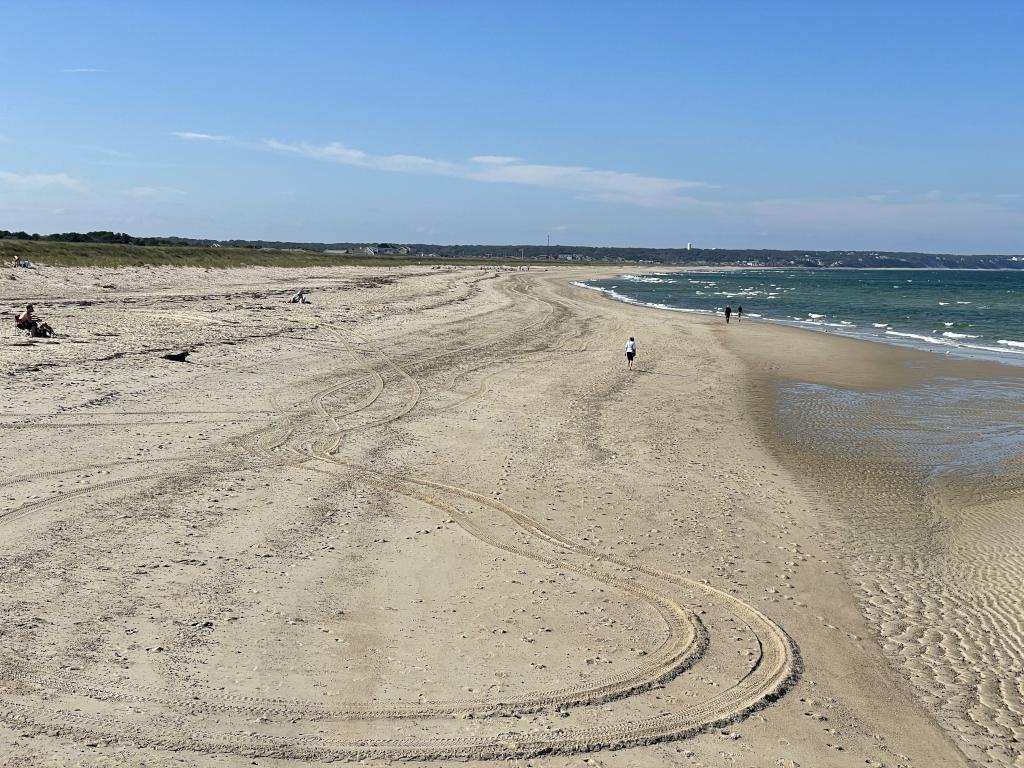 Scusset Beach in October beside the Cape Cod Canal Bikeway in eastern Massachusetts