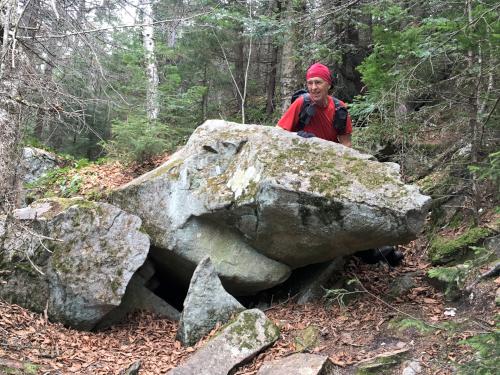 shark rock at Mount Cardigan in New Hampshire