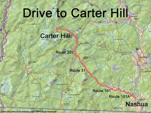 Carter Hill drive route