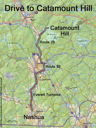 Catamount Hill drive route