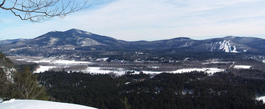 A view of Kearsarge North and Cranmore Mountain as seen from White Horse Ledge in NH on February 2009