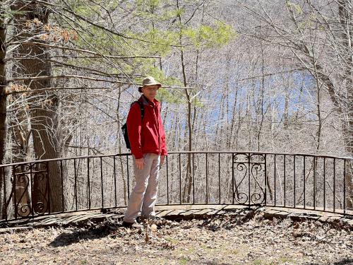 old garden foundation in March at Cedar Pond Wildlife Sanctuary in northeast MA