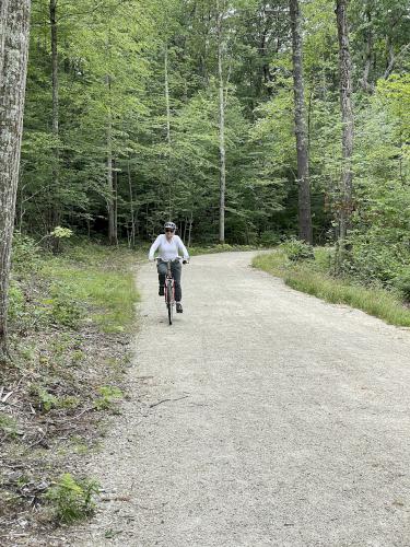 rail trail extension in August at Mass Central Rail Trail at Holden in eastern Massachusetts