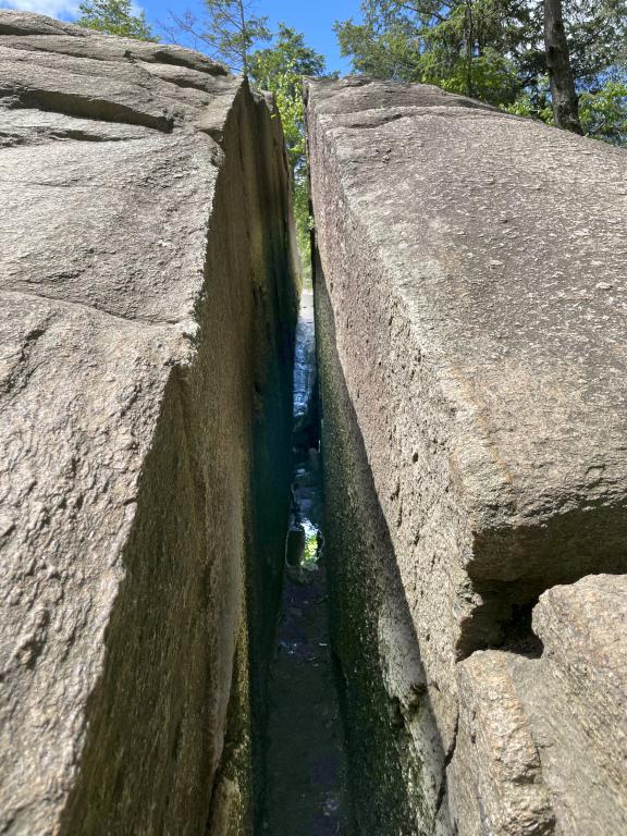 Fat Man's Misery in June at Purgatory Chasm in southern Massachusetts