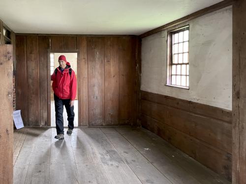 Fred inside Choate House in October on Choate Island in northeast Massachusetts