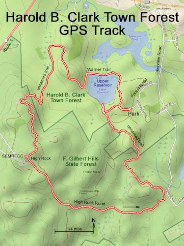 Harold B. Clark Town Forest gps track