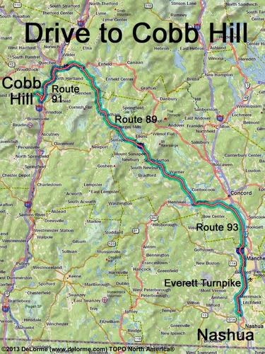 Cobb Hill drive route