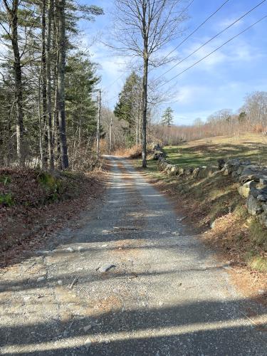 road in December at Cobb Hill in New Hampshire