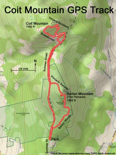 Coit Mountain gps track