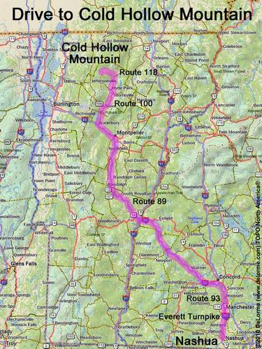 Cold Hollow Mountain drive route