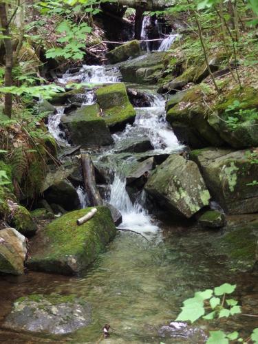 waterfall beside the trail to Cole Hill in New Hampshire