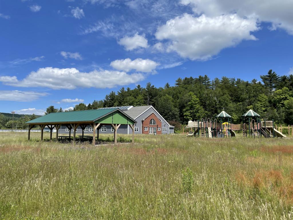 Recreation Center in June at Colebrook River Walk in northern New Hampshire