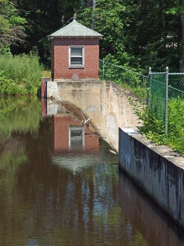 dam on Oyster River at College Woods in southeastern New Hampshire