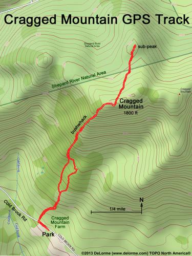 Cragged Mountain gps track