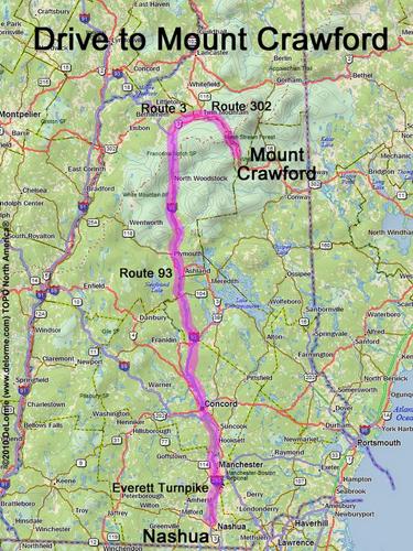 Mount Crawford drive route