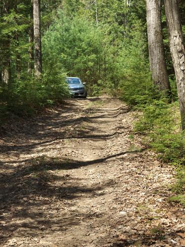 access road and parking lot for Mount Cresson at Swanzey in southwestern New Hampshire