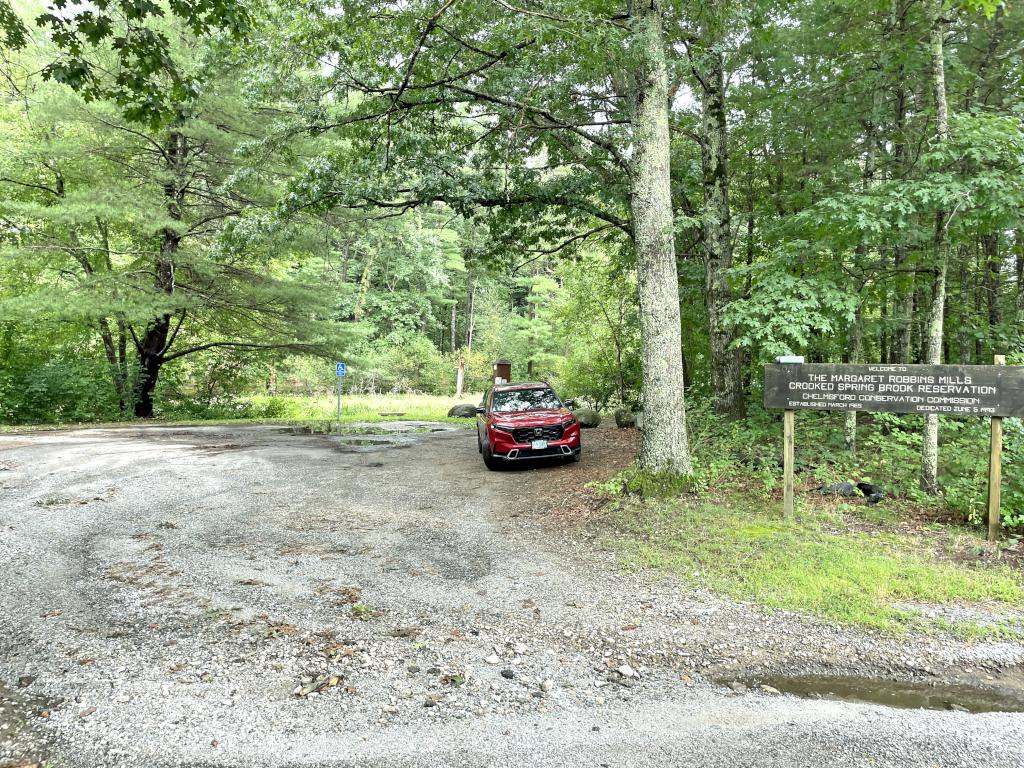 parking in September at Crooked Spring in northeast MA